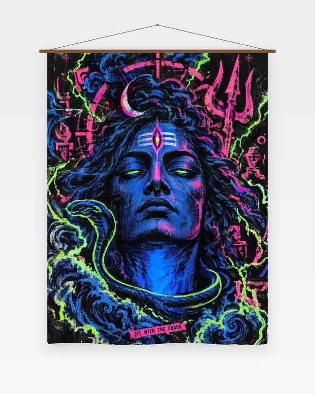 Sit With The Chaos — Shiva Tapestry