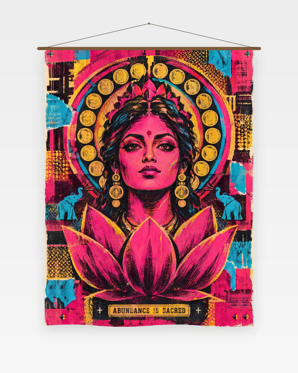 Abundance Is Sacred — Lakshmi Tapestry
