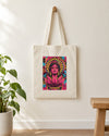 Abundance Is Sacred – Lakshmi tote bag, tote bag hanging