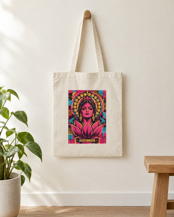 Abundance Is Sacred — Lakshmi Tote Bag