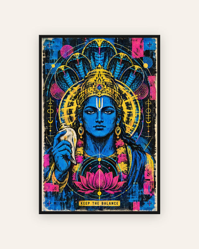 Keep The Balance — Vishnu Framed Poster