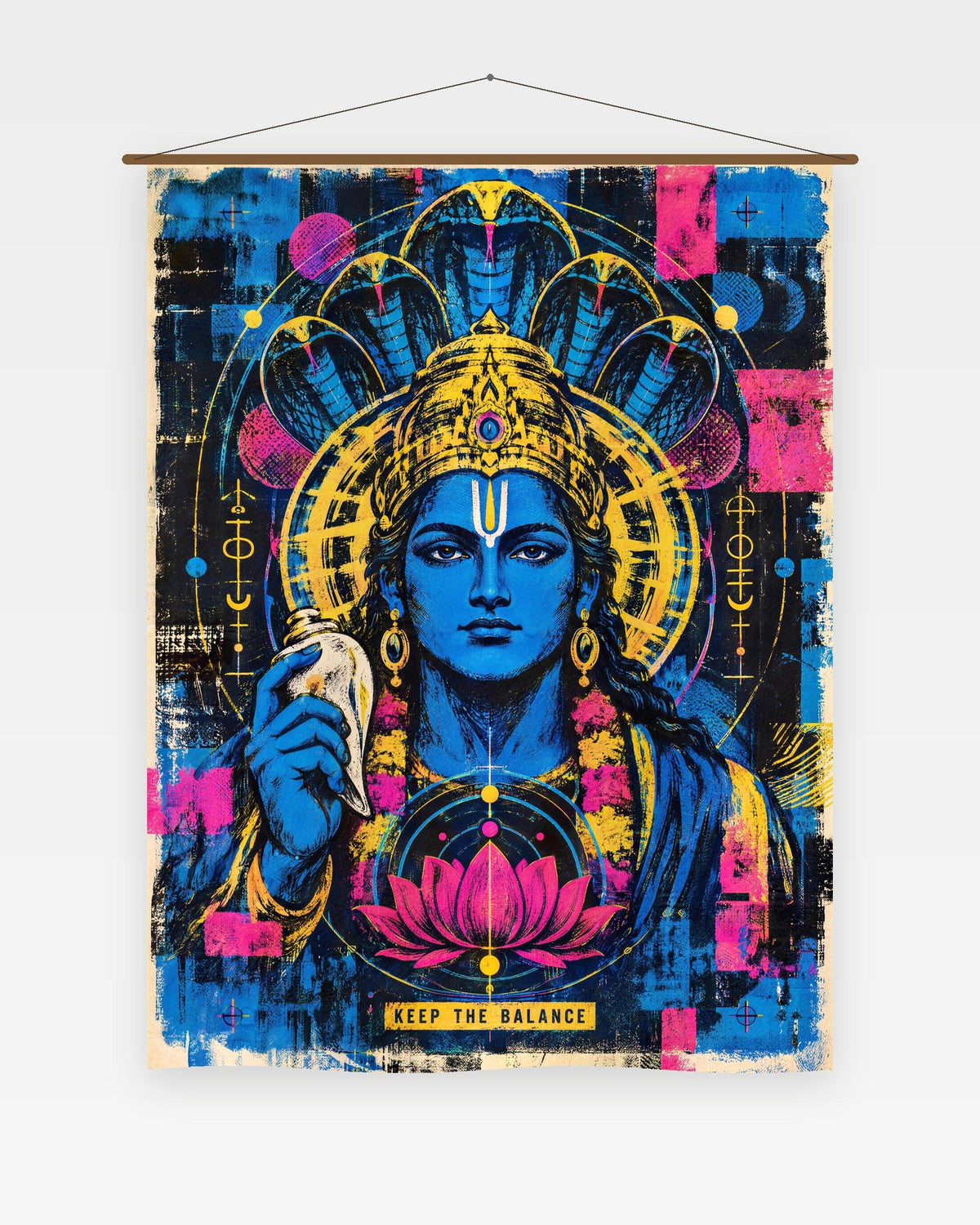Keep The Balance – Vishnu tapestry, wall tapestry