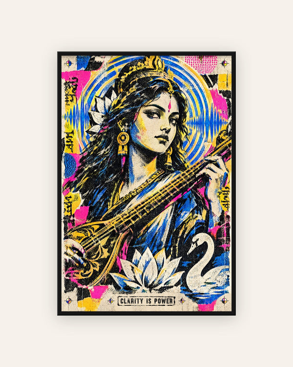 Clarity Is Power — Saraswati Framed Poster