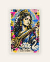 Clarity Is Power – Saraswati framed poster, framed print, white frame