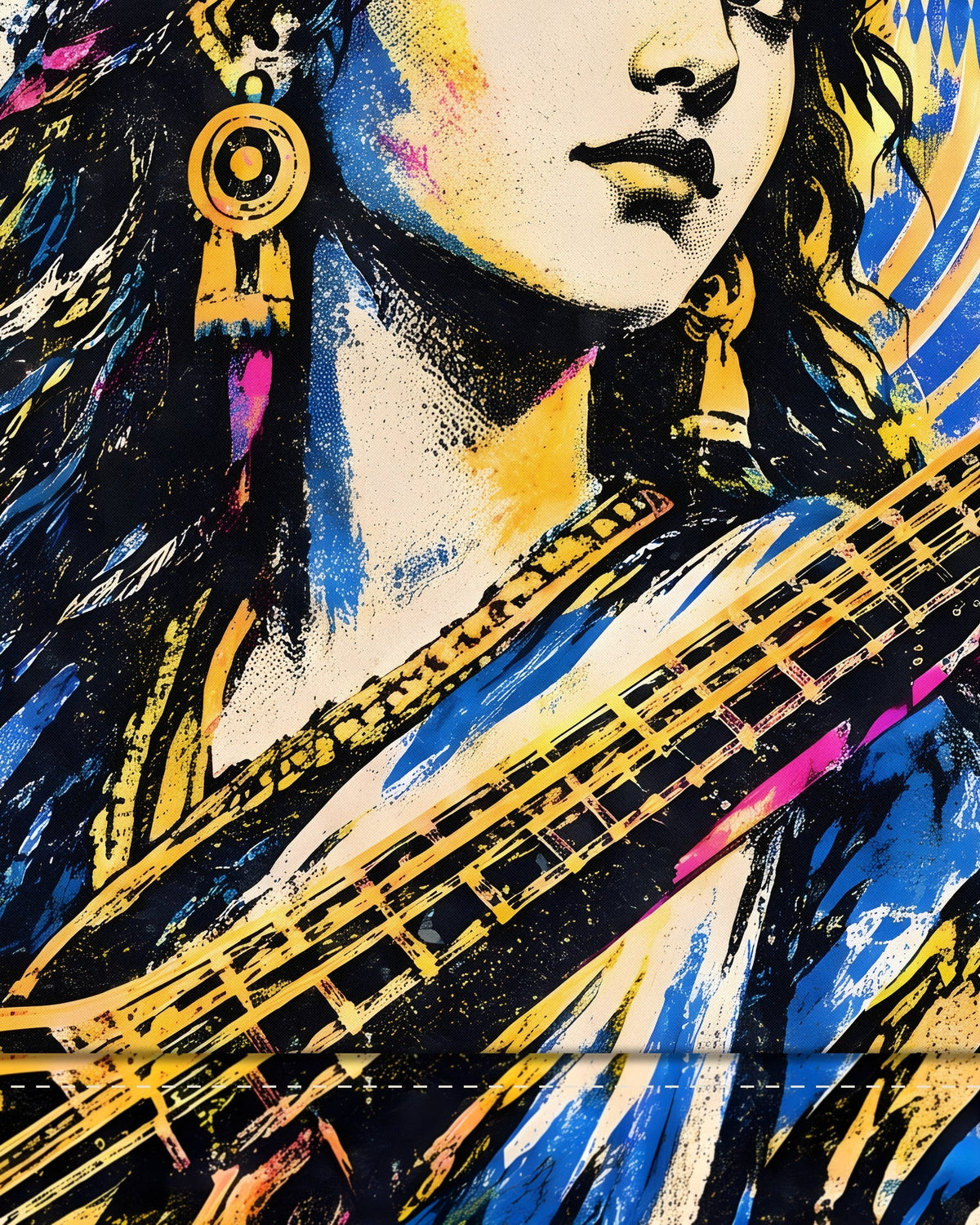 Clarity Is Power – Saraswati tapestry, fabric close-up