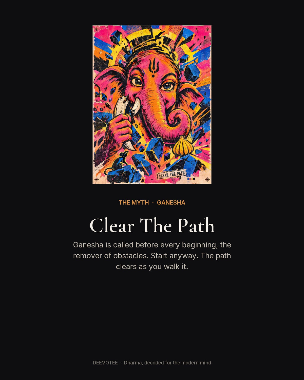 Clear The Path – Ganesha tote bag, the myth behind the design