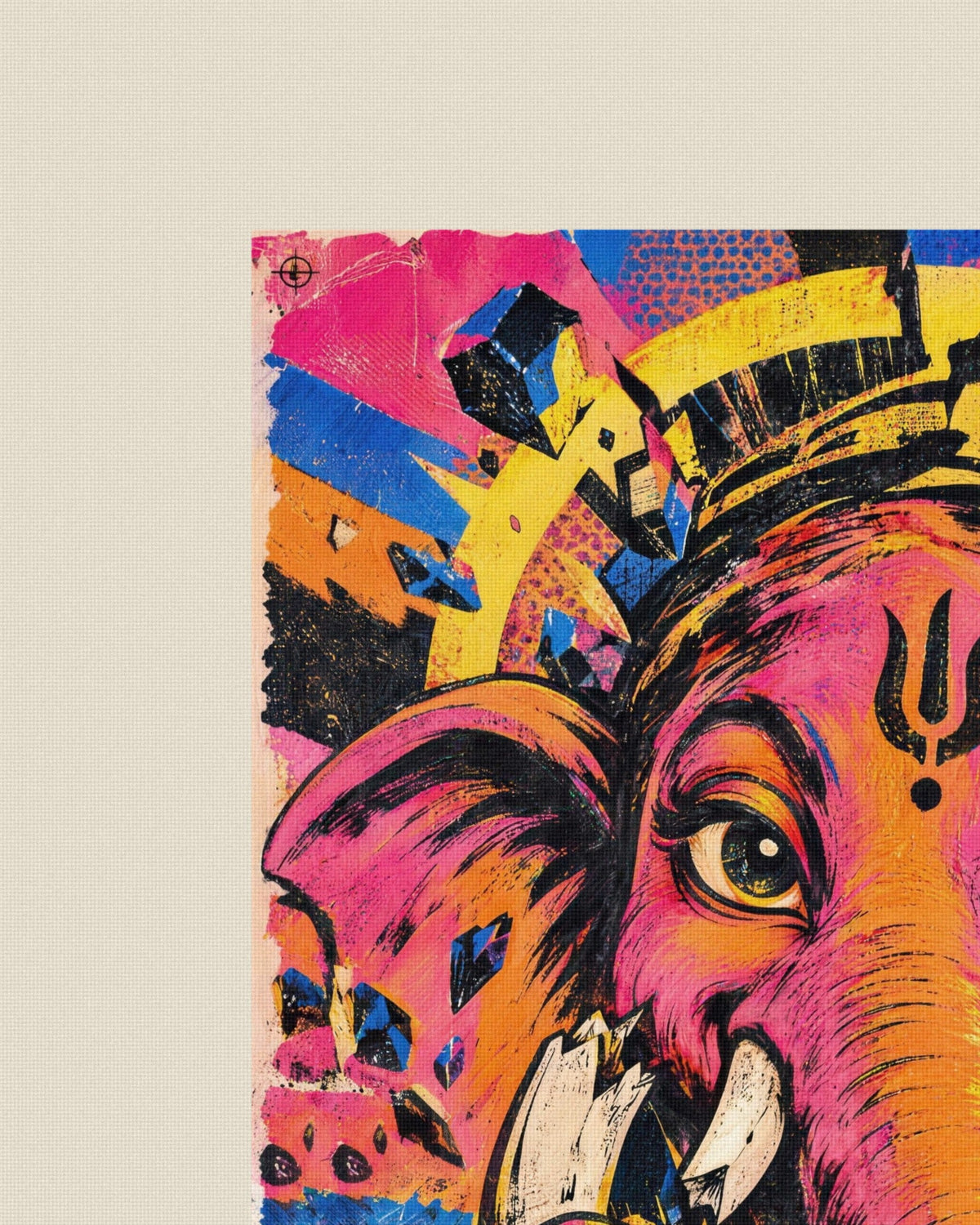 Clear The Path – Ganesha tote bag, print close-up on cotton