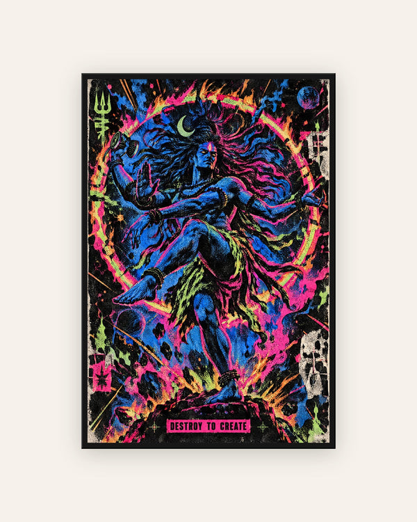 Destroy To Create — Shiva Framed Poster