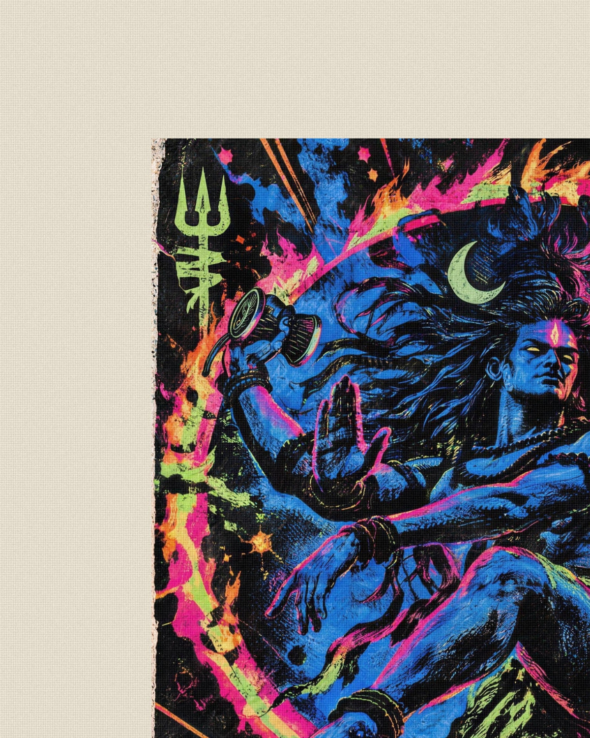 Destroy To Create – Shiva tote bag, print close-up on cotton