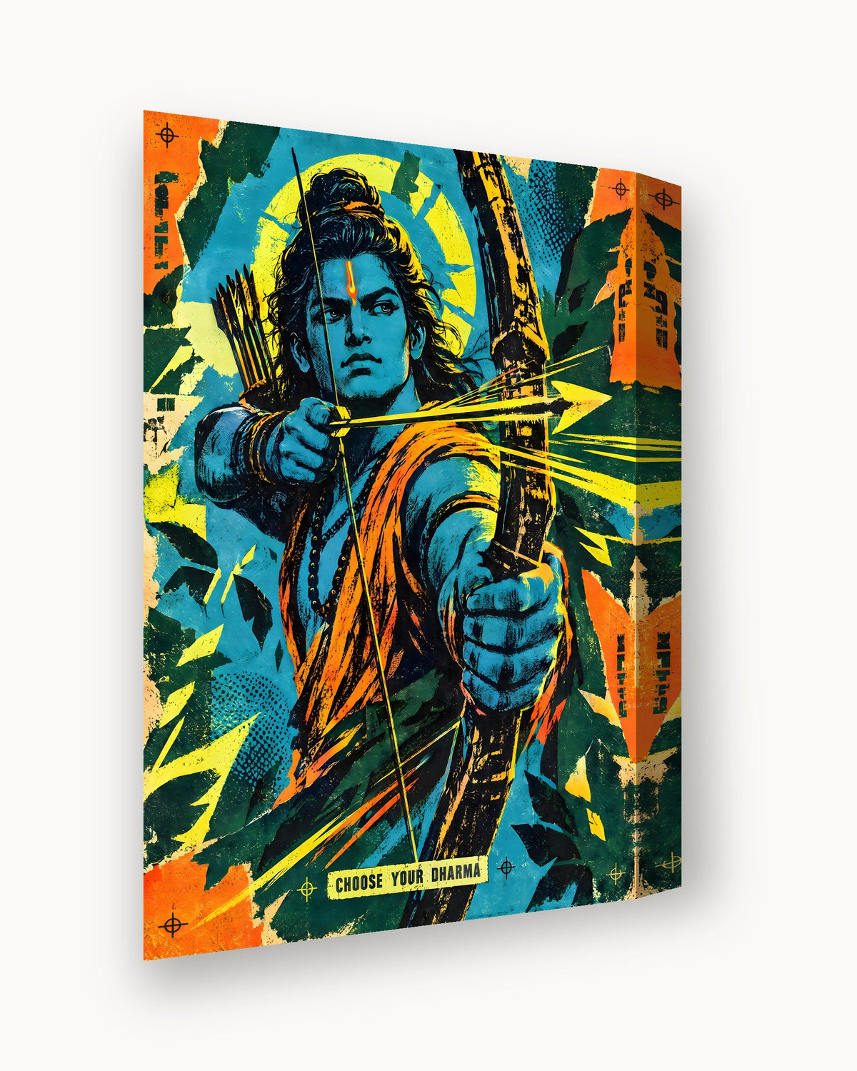Choose Your Dharma – Ram canvas, canvas edge close-up