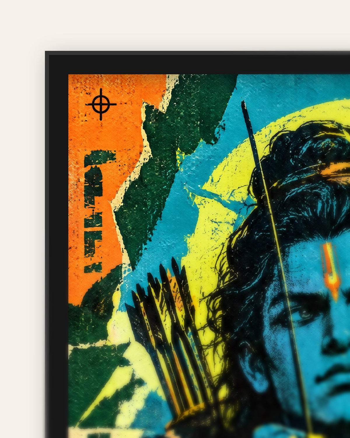 Choose Your Dharma – Ram framed poster, frame corner close-up