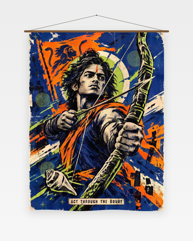 Act Through The Doubt — Arjuna Tapestry