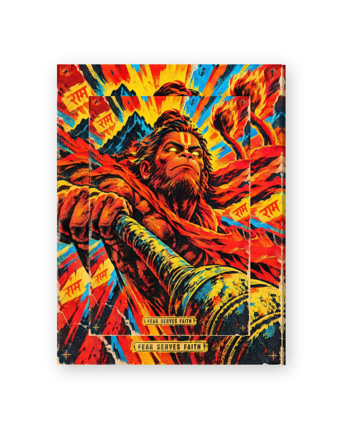 Fear Serves Faith – Hanuman canvas, canvas print