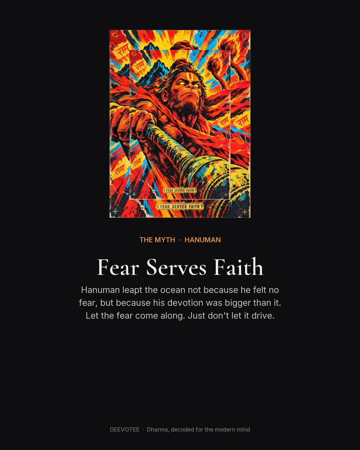 Fear Serves Faith – Hanuman daily planner, the myth behind the design
