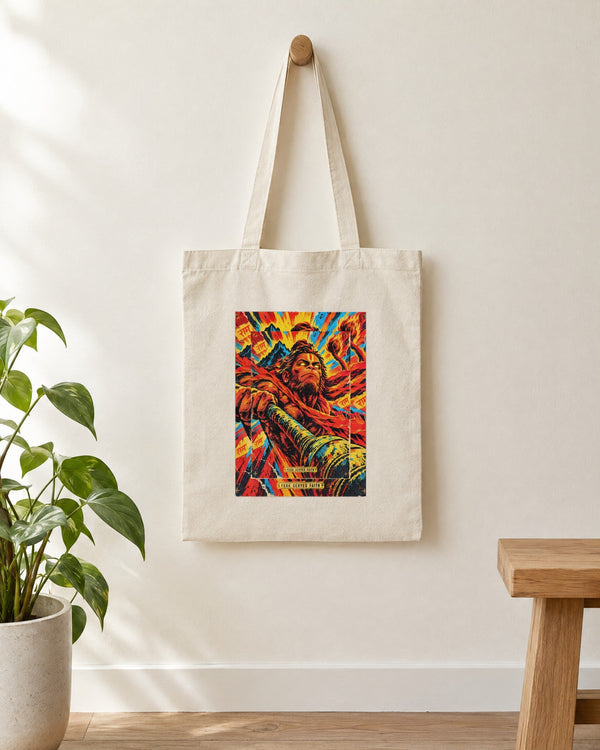 Fear Serves Faith — Hanuman Tote Bag