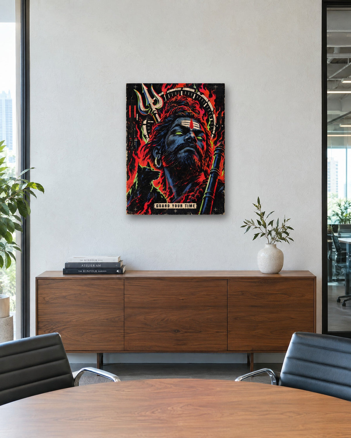 Guard Your Time – Bhairava canvas, canvas in a second room
