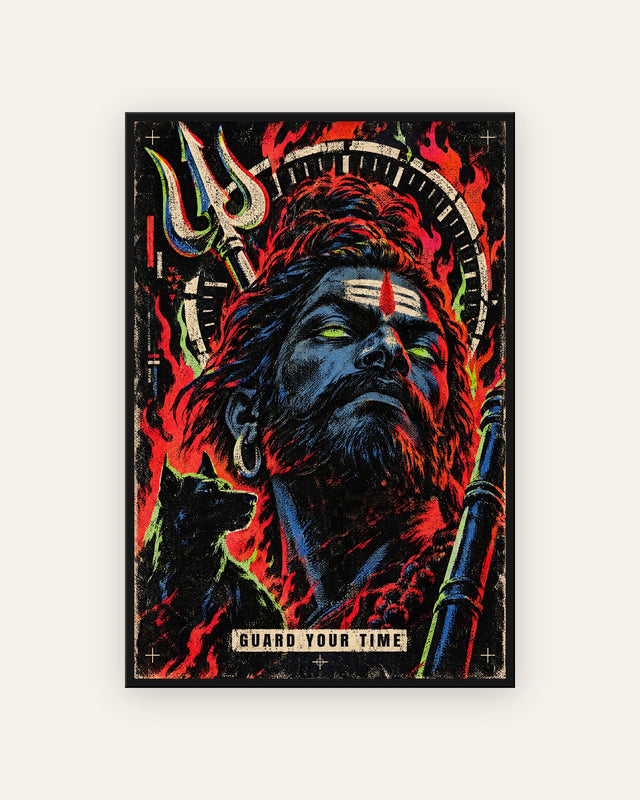 Guard Your Time — Bhairava Framed Poster