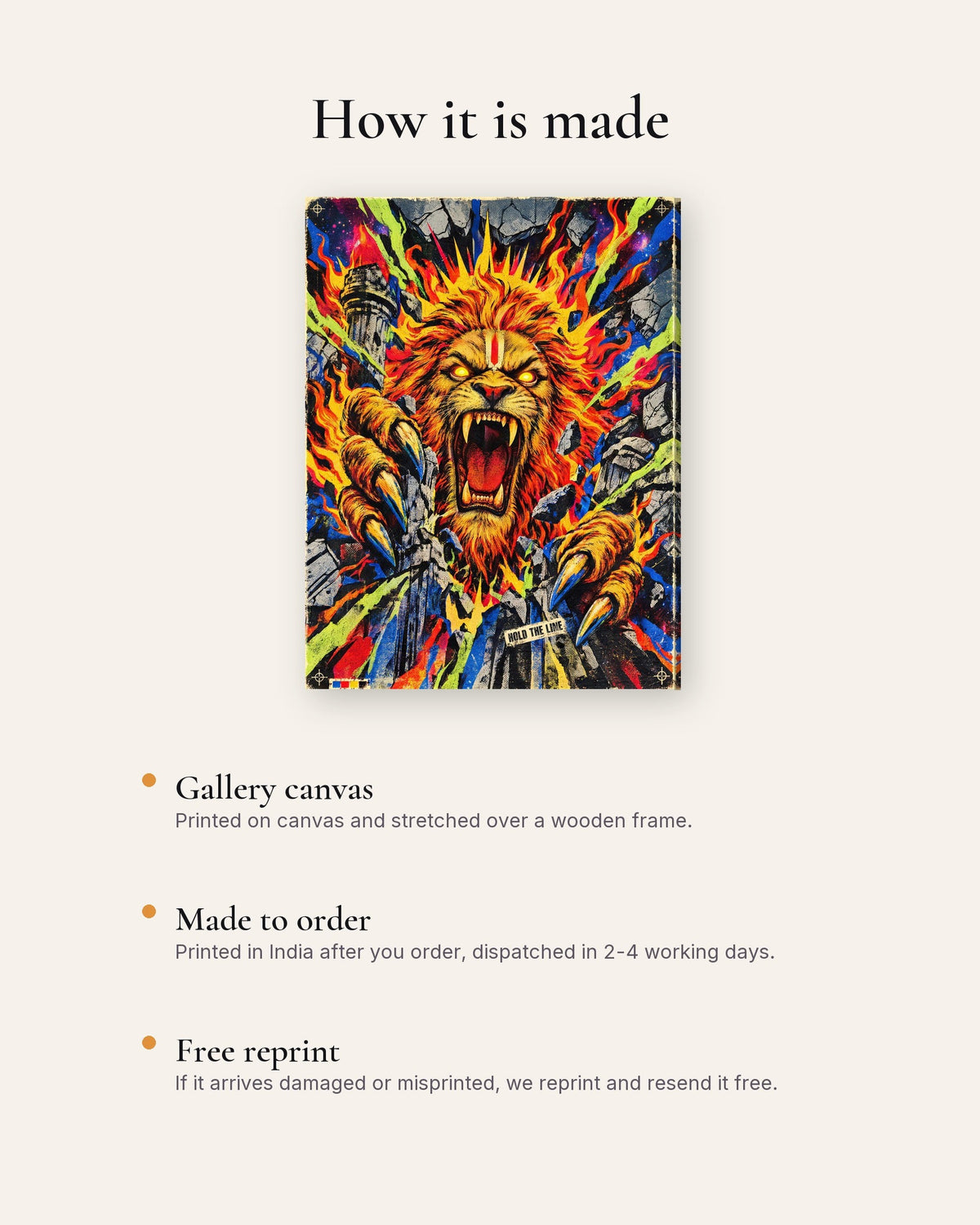 Hold The Line – Narasimha canvas, how the canvas is made
