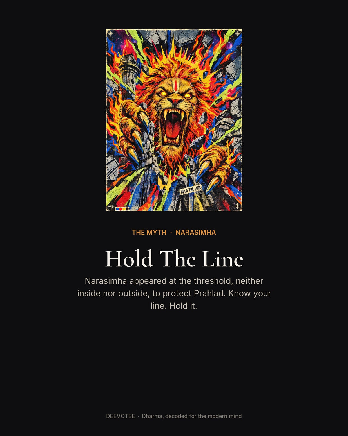Hold The Line – Narasimha tapestry, the myth behind the design