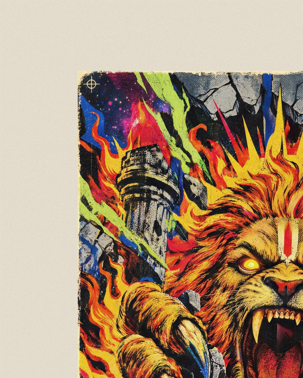 Hold The Line – Narasimha tote bag, print close-up on cotton