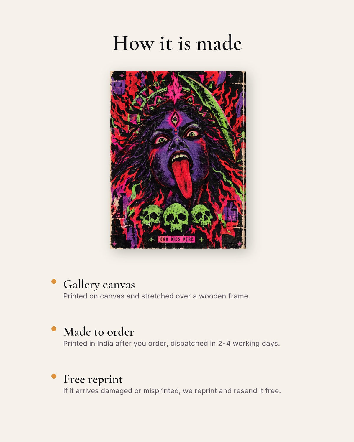 Ego Dies Here – Kali canvas, how the canvas is made
