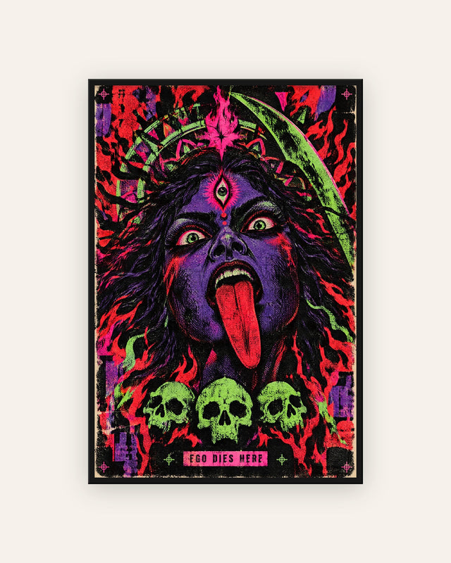 Ego Dies Here — Kali Framed Poster