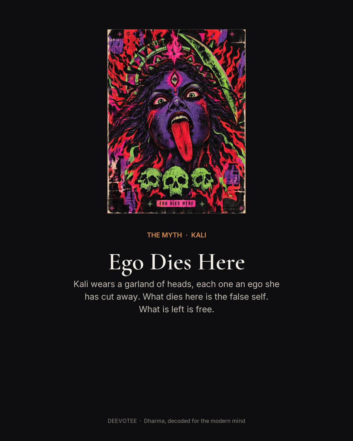 Ego Dies Here – Kali daily planner, the myth behind the design