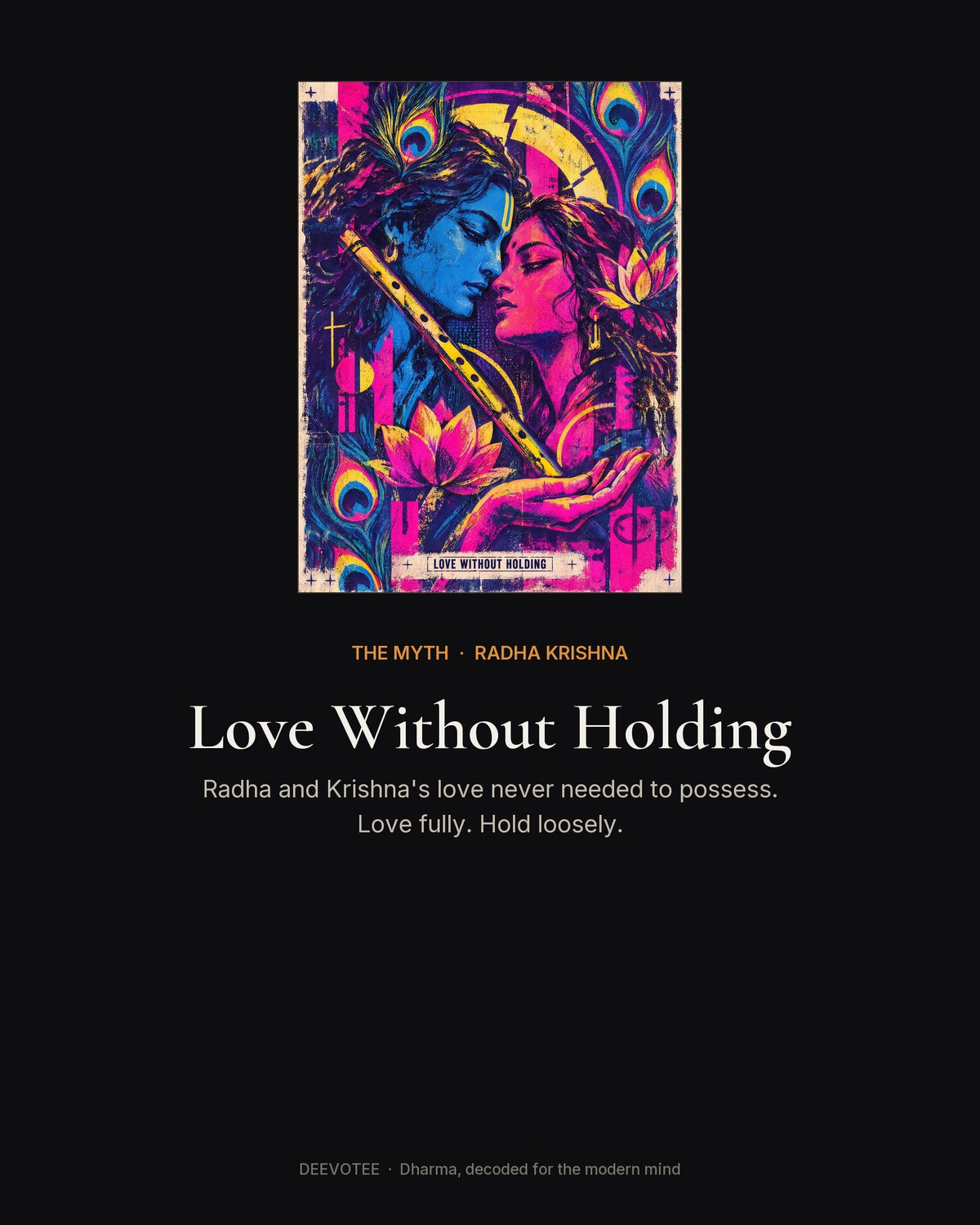 Love Without Holding – Radha Krishna notebook, the myth behind the design