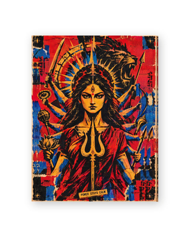Power Stays Calm — Durga Canvas