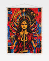 Power Stays Calm – Durga tapestry, wall tapestry