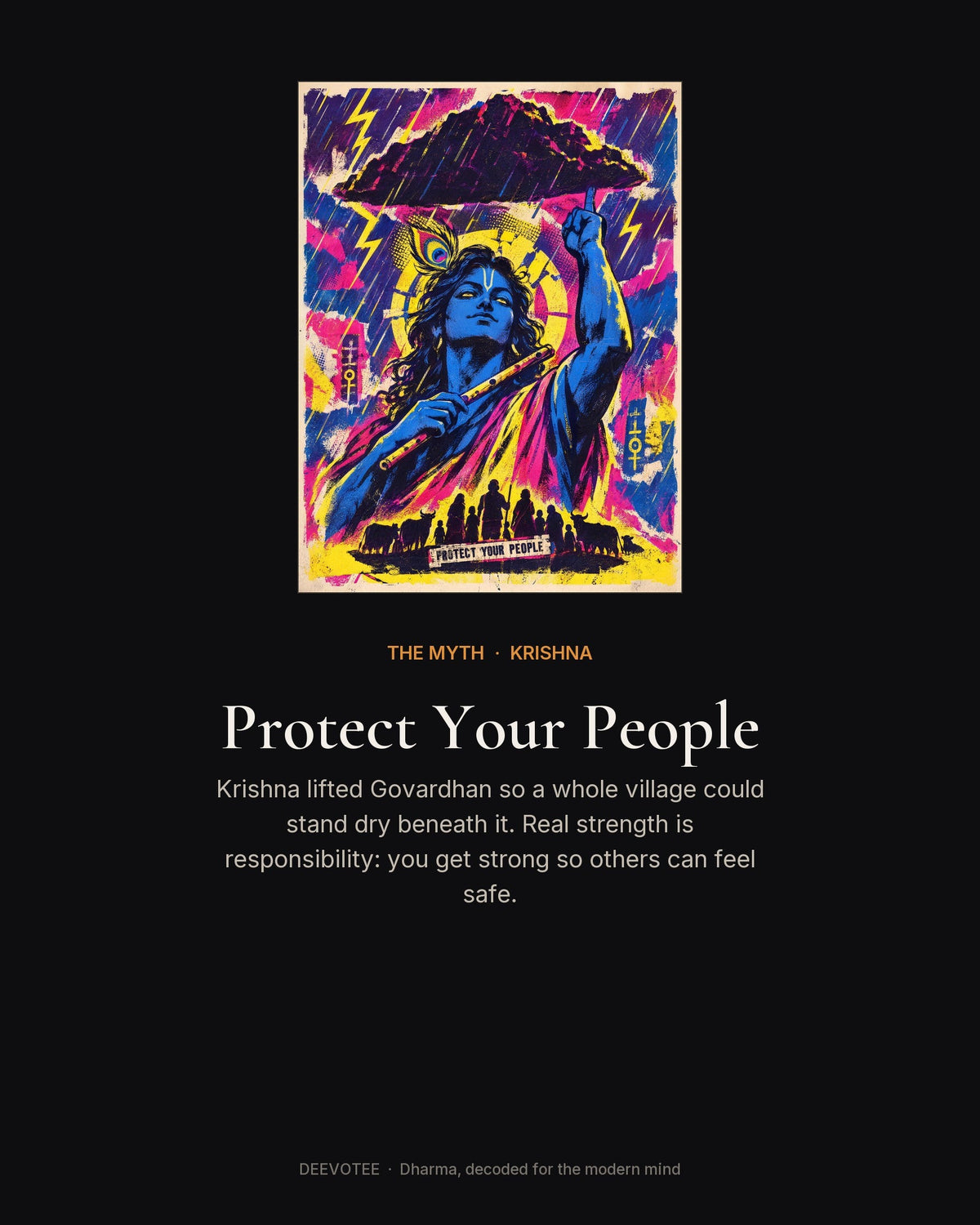 Protect Your People – Krishna tapestry, the myth behind the design