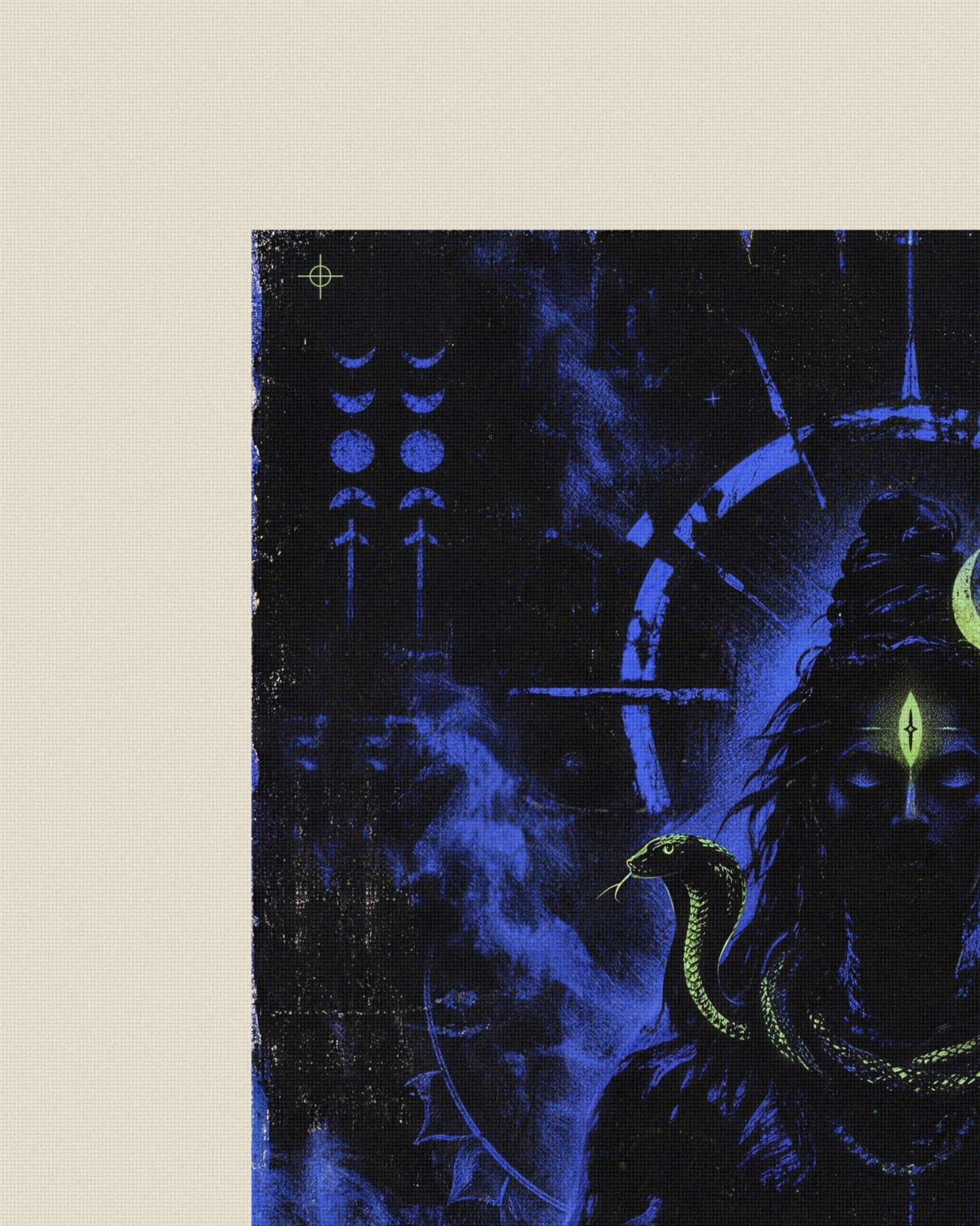 Stillness Is Power – Shiva tote bag, print close-up on cotton