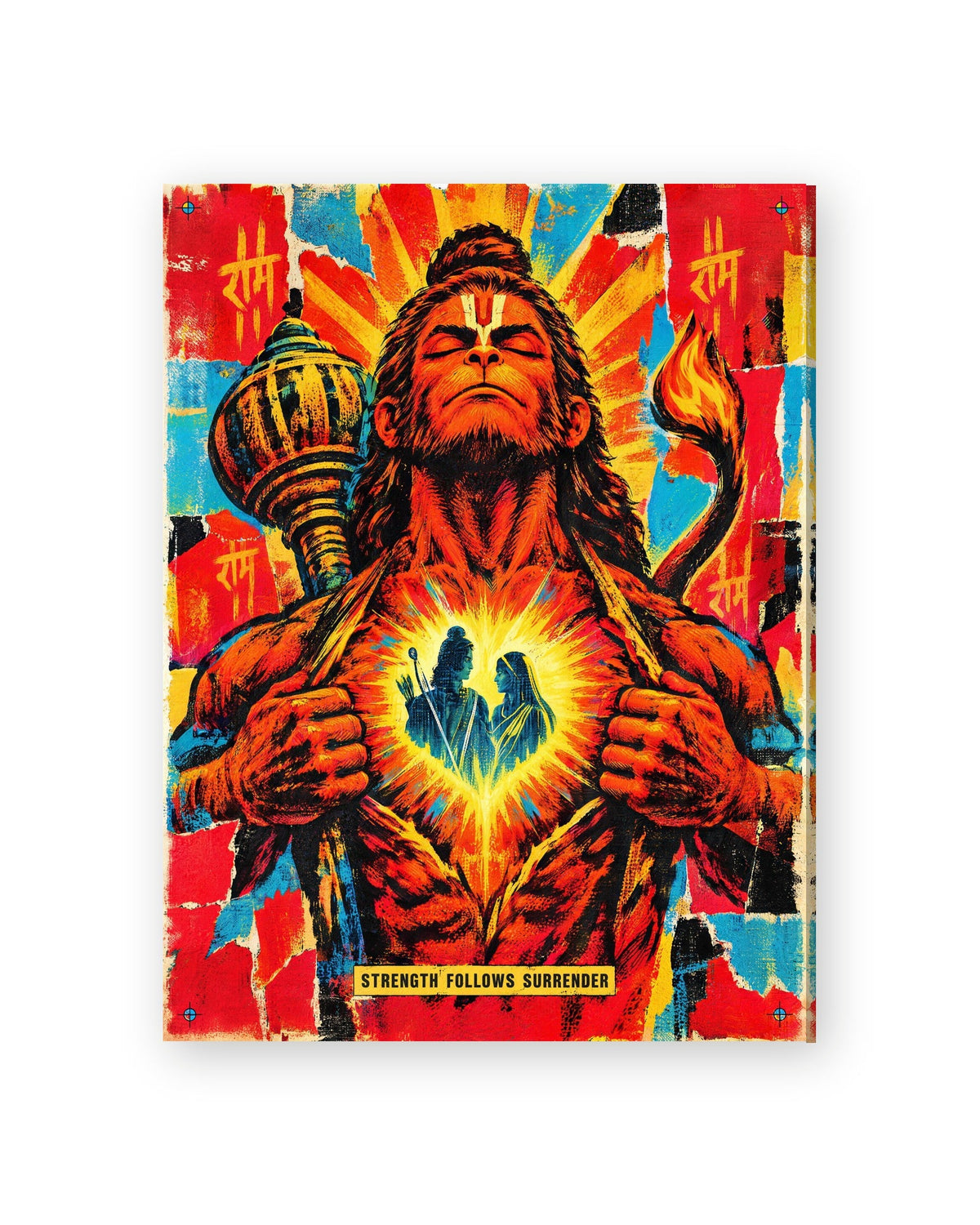 Strength Follows Surrender – Hanuman canvas, canvas print