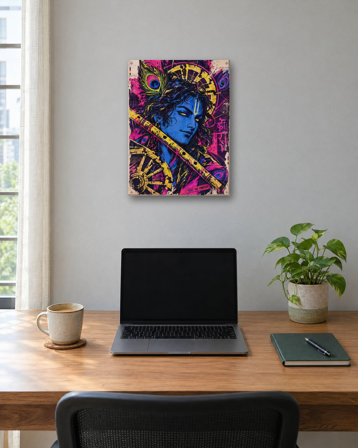 Trust The Process – Krishna canvas, canvas in a room