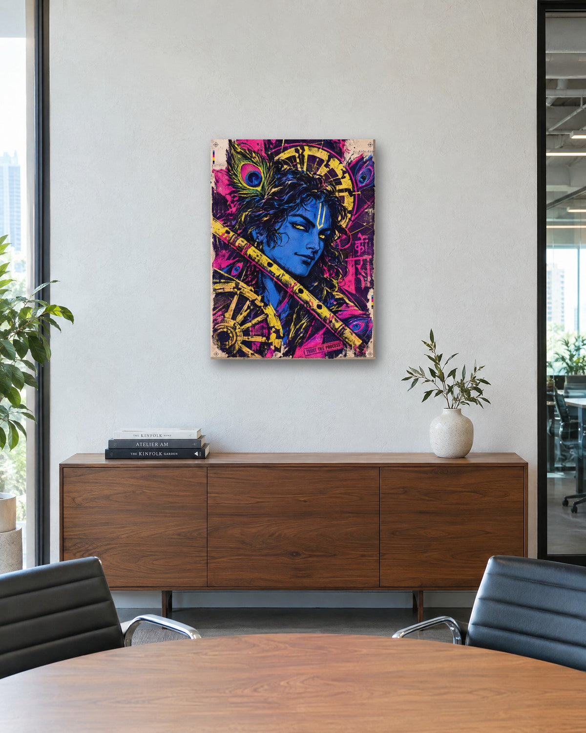 Trust The Process – Krishna canvas, canvas in a second room