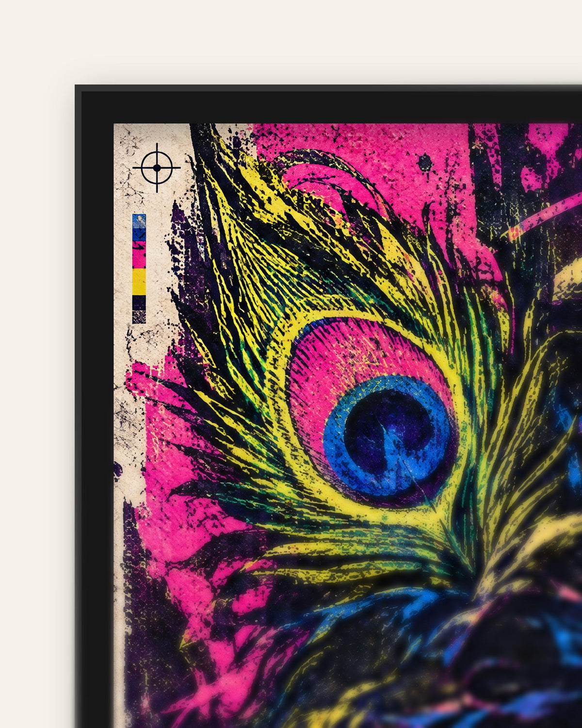 Trust The Process – Krishna framed poster, frame corner close-up