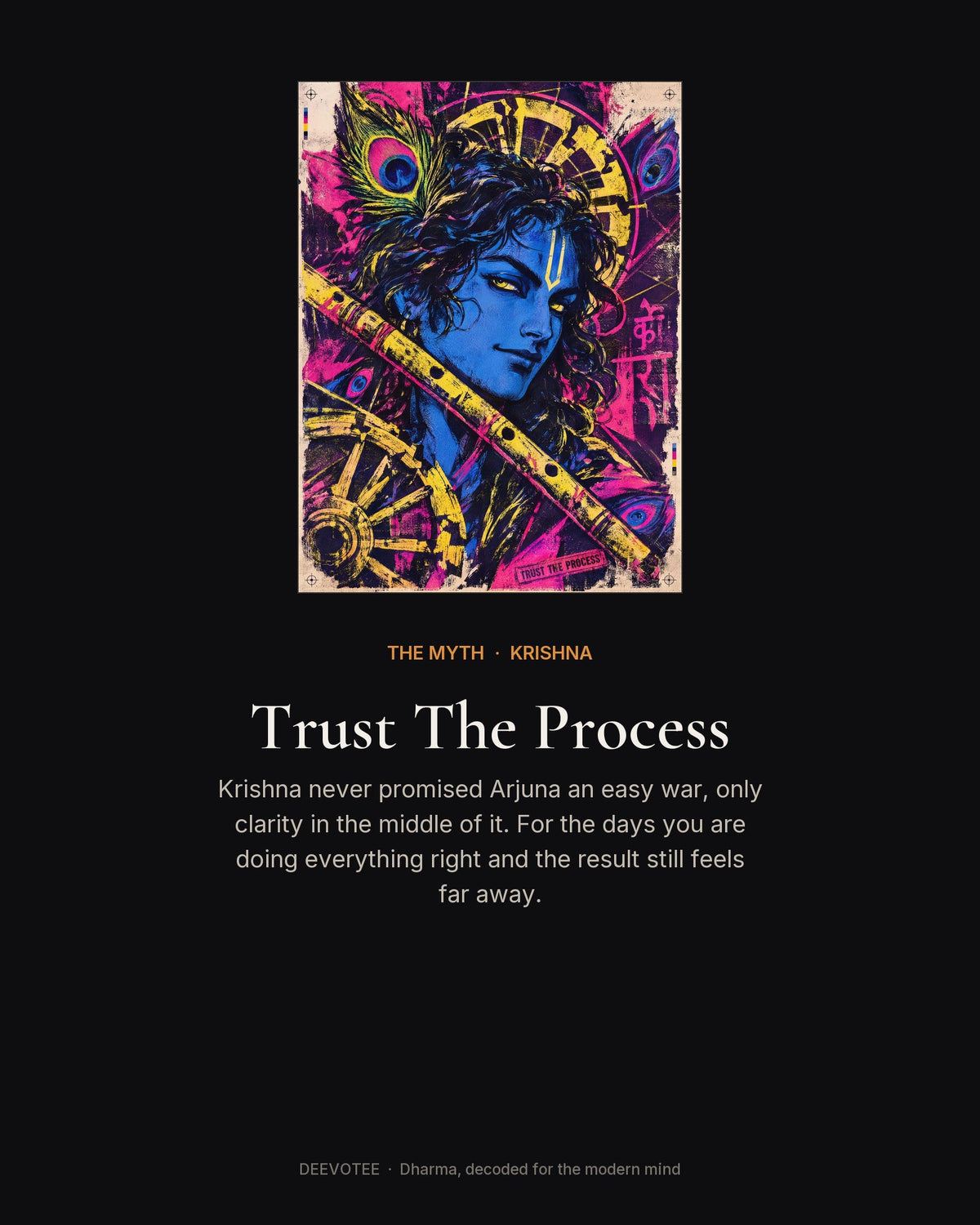 Trust The Process – Krishna canvas, the myth behind the design
