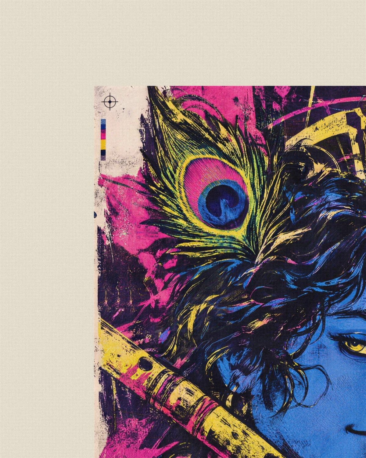 Trust The Process – Krishna tote bag, print close-up on cotton