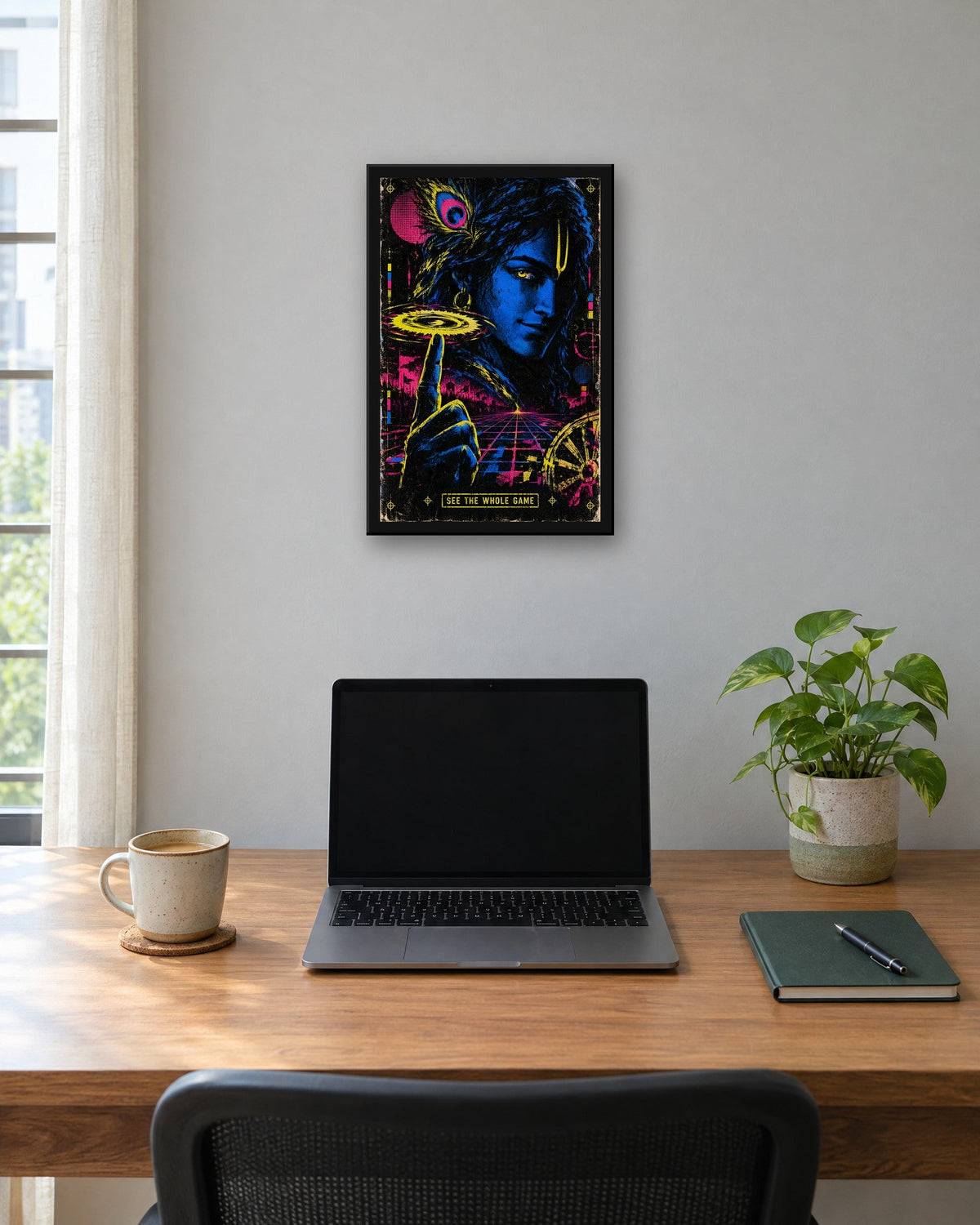 See The Whole Game – Krishna framed poster, framed print in a room