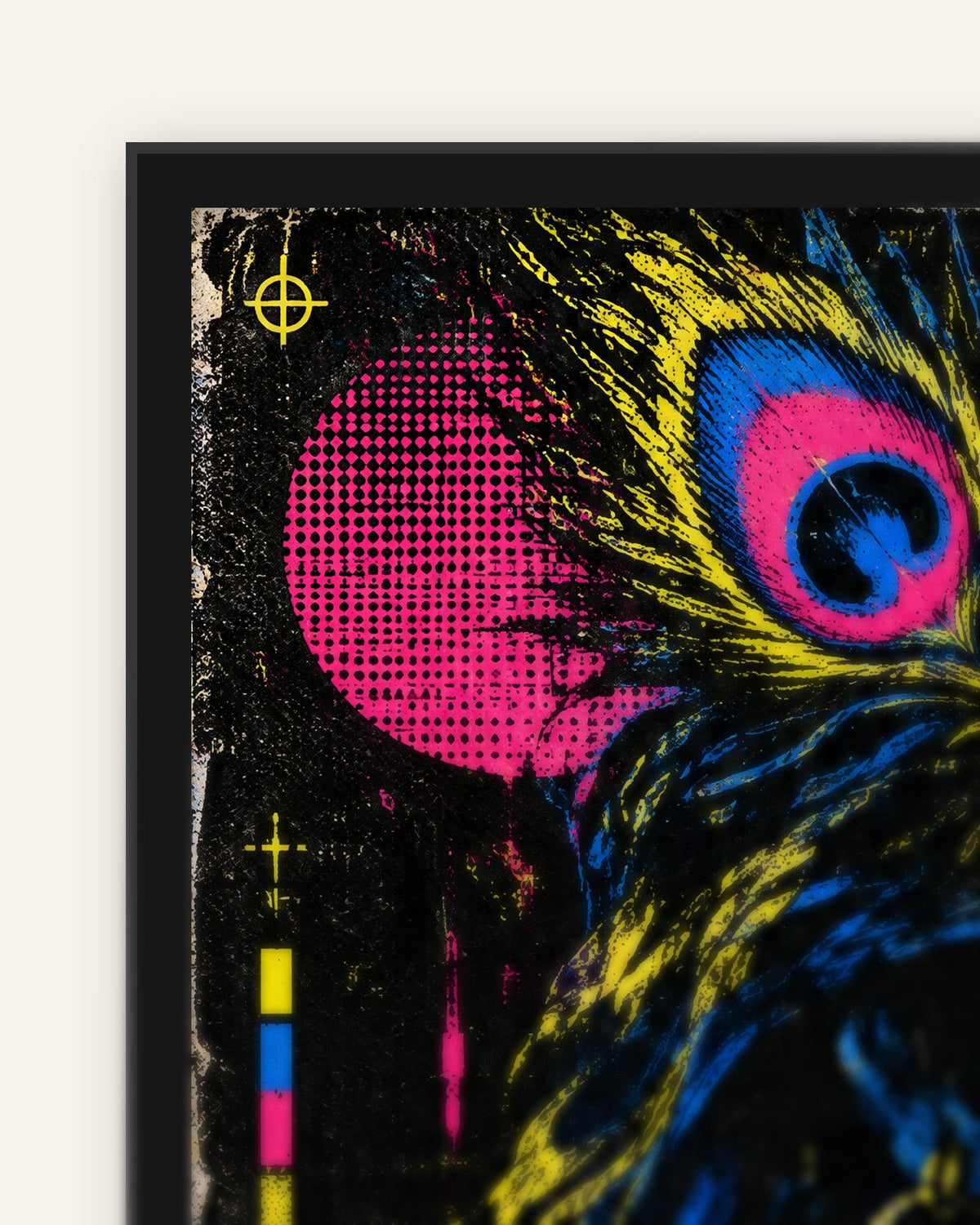 See The Whole Game – Krishna framed poster, frame corner close-up