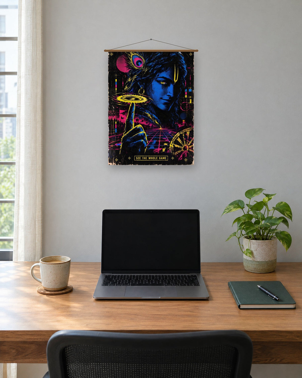 See The Whole Game – Krishna tapestry, tapestry in a second room