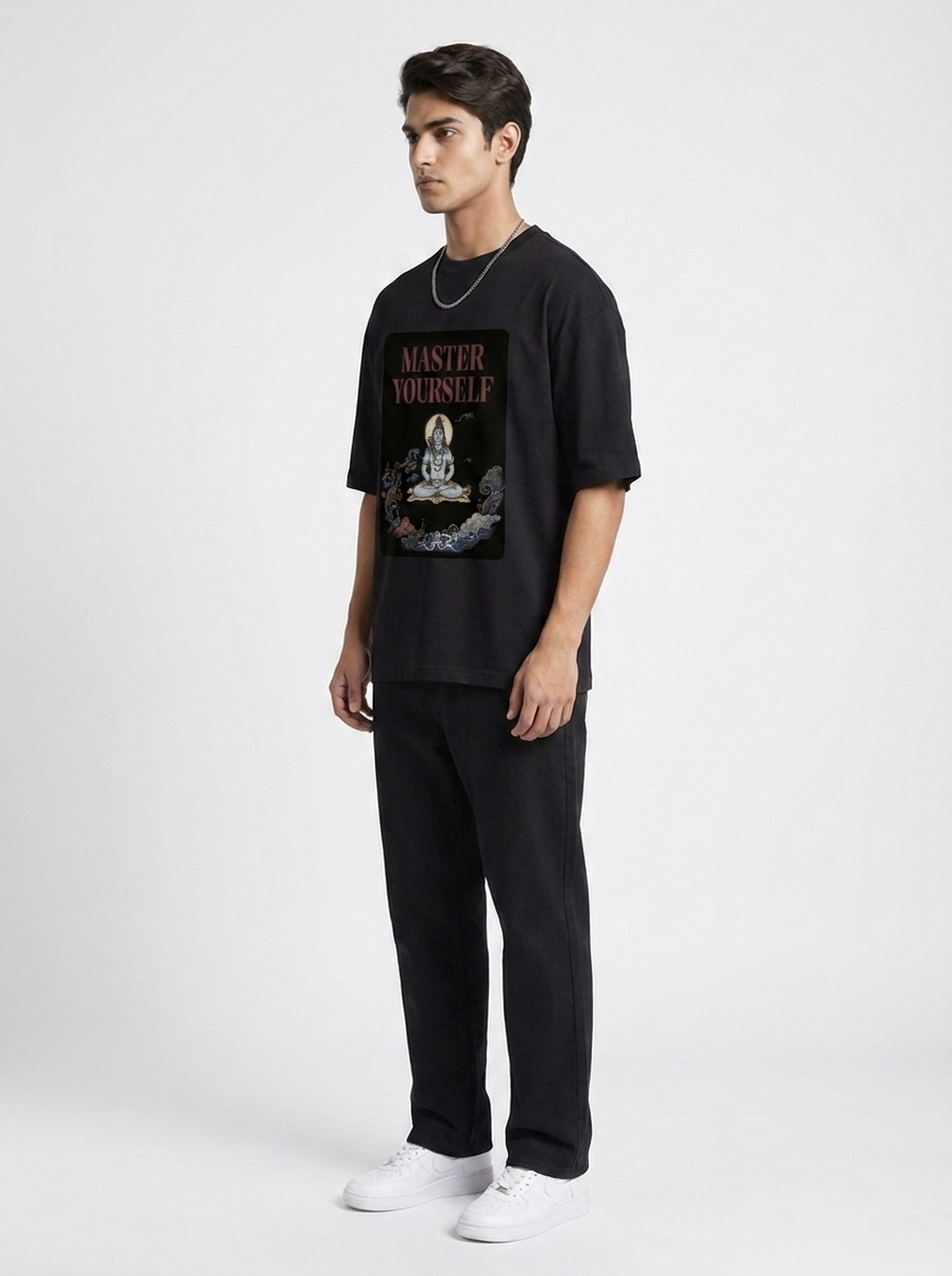 Master Yourself Shiva tee - side profile